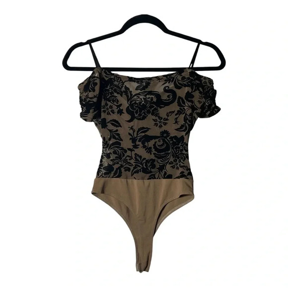 2009. WINDSOR CORSET BODYSUIT BROWN/BLACK‎ SHEER AND VELVET PADDED SIZE XSMALL - Picture 5 of 7